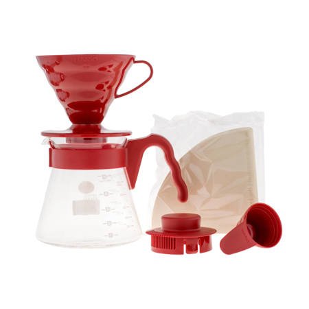 Hario zestaw V60 Pour Over Kit Red VCSD-02R